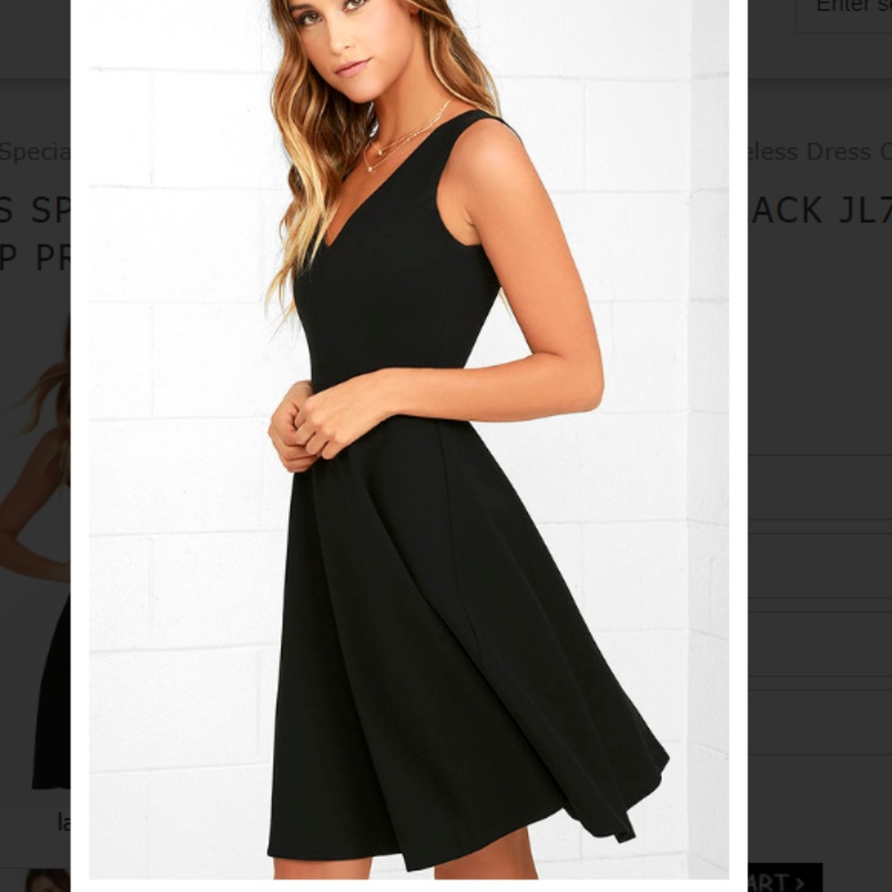 NWOT Lulus black midi skater dress
